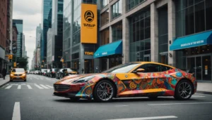 marquage publicitaire sur voiture
